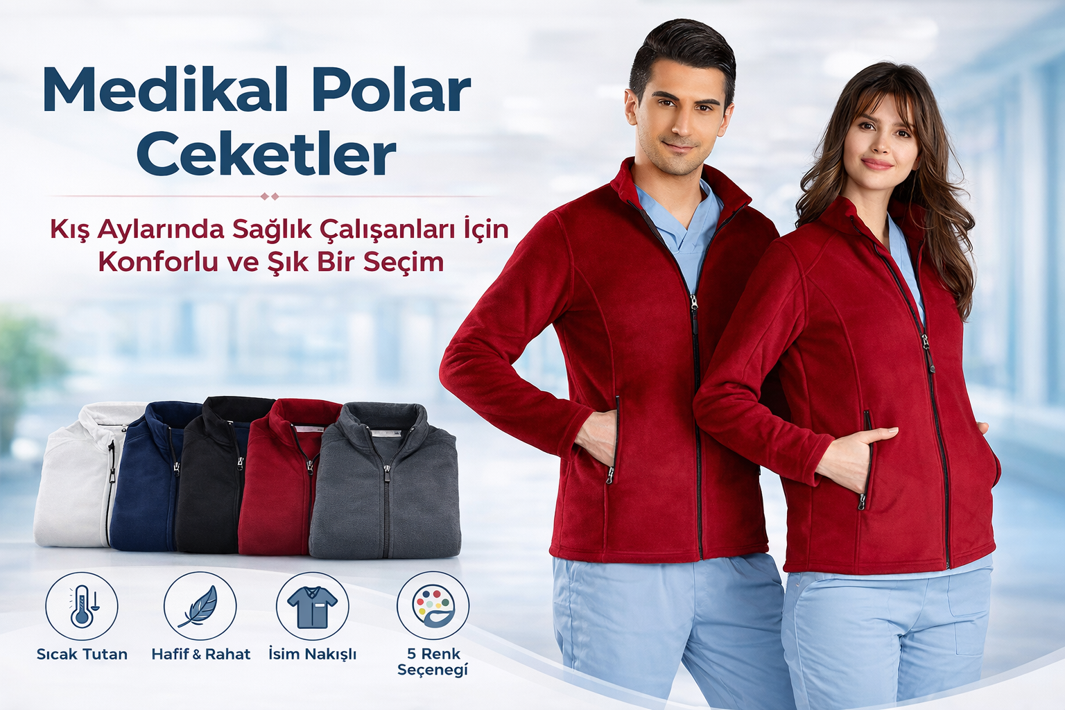 Kış Aylarında Sağlık Çalışanları İçin En Doğru Tercih: Medikal Polar Ceketler