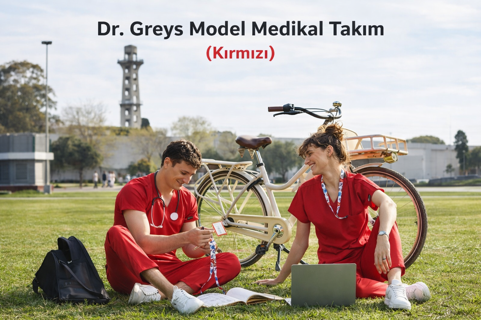 Kırmızı Dr. Greys Medikal Scrubs Takım: Enerji ve Gücün Profesyonel Rengi