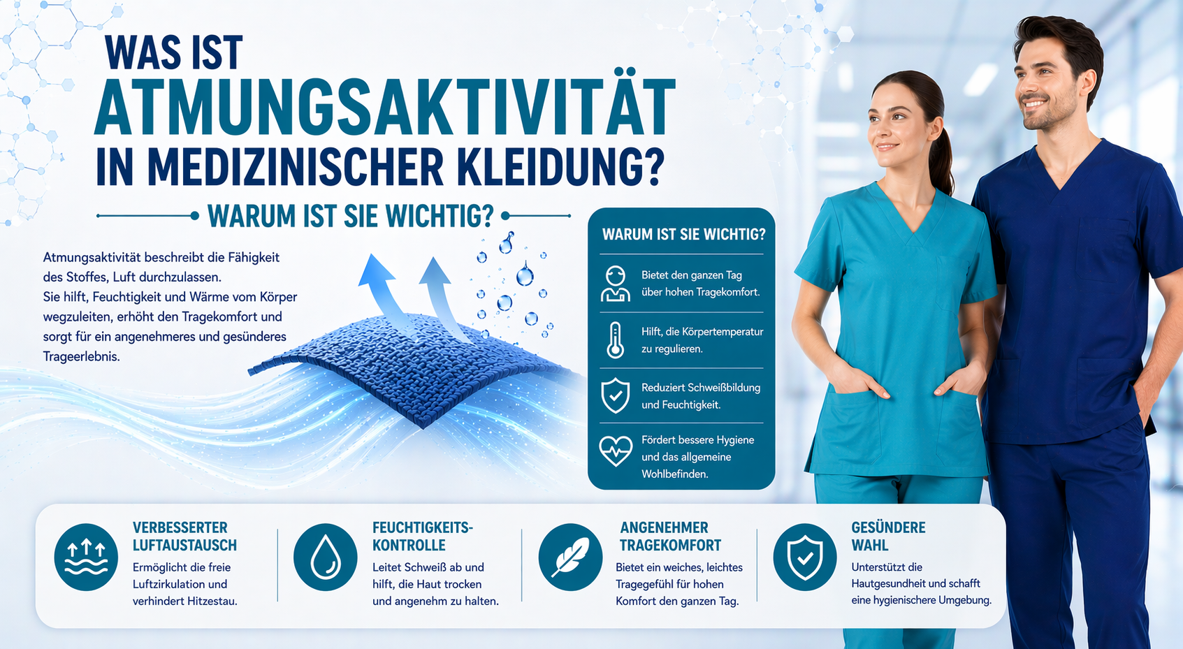 Was ist Atmungsaktivität bei medizinischer Kleidung? Warum ist sie wichtig?