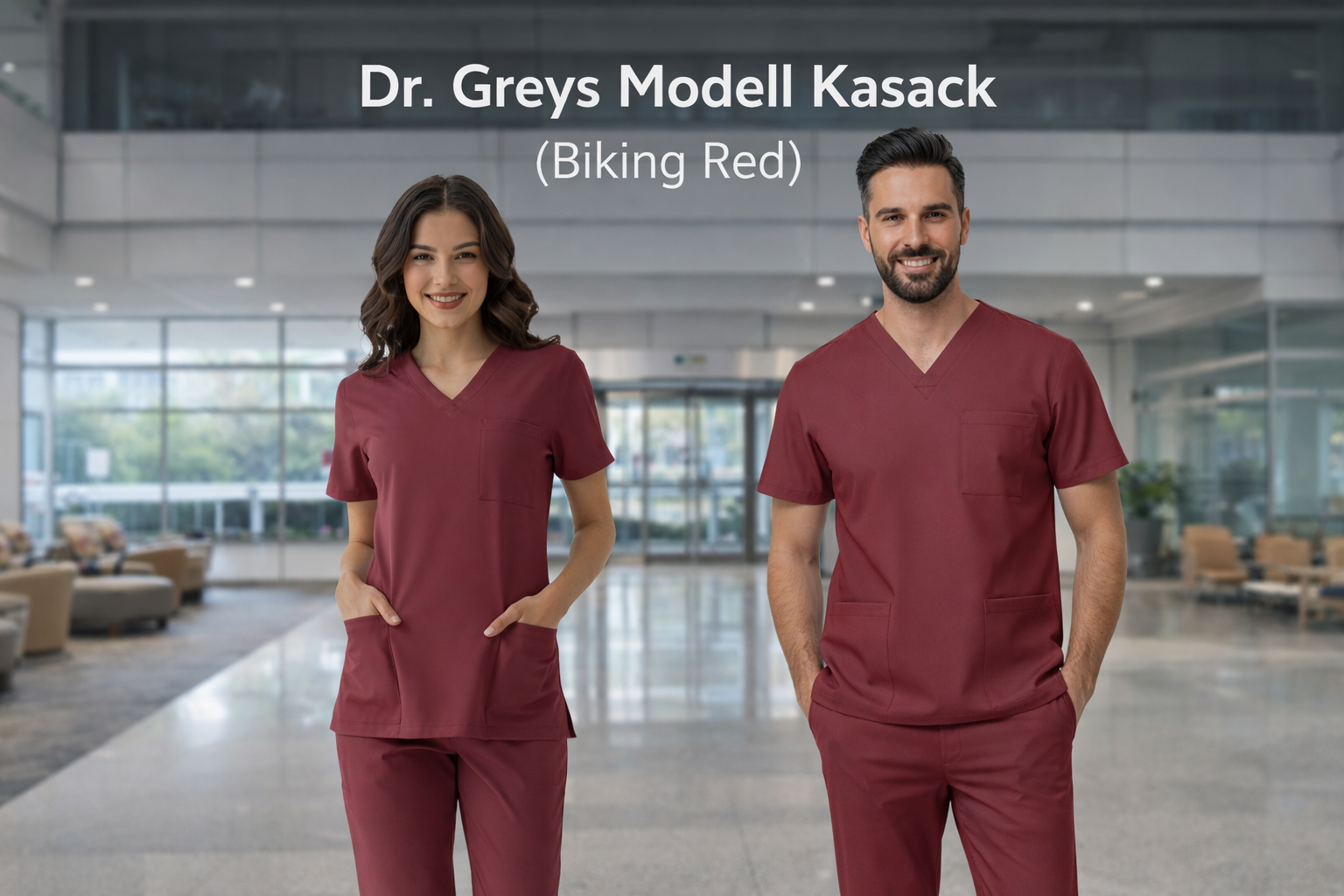 Bedeutung der Farbe Biking Red und Energie in der medizinischen Kleidung