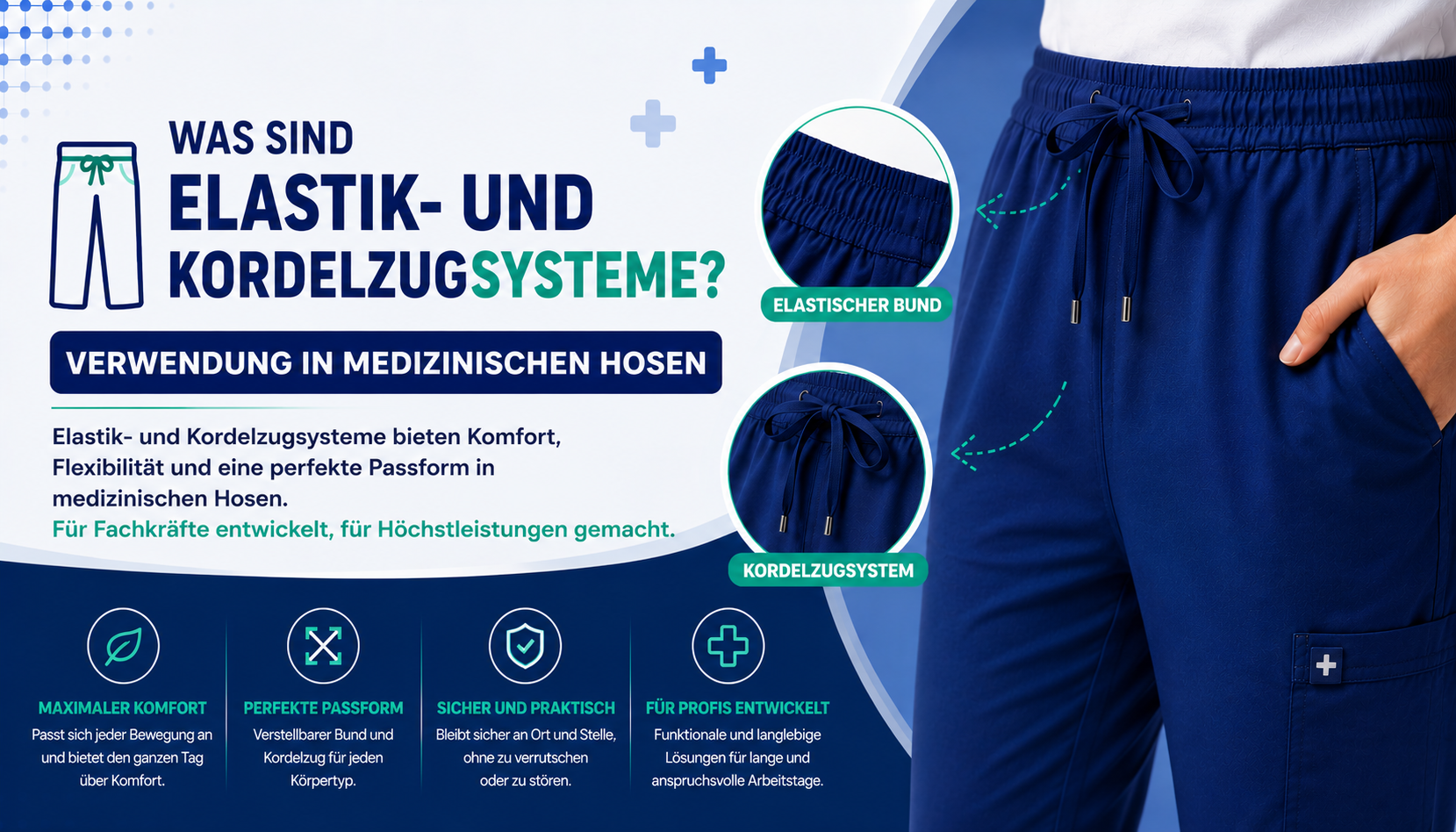 Was sind Gummi- und Kordelsysteme? Verwendung in medizinischen Hosen