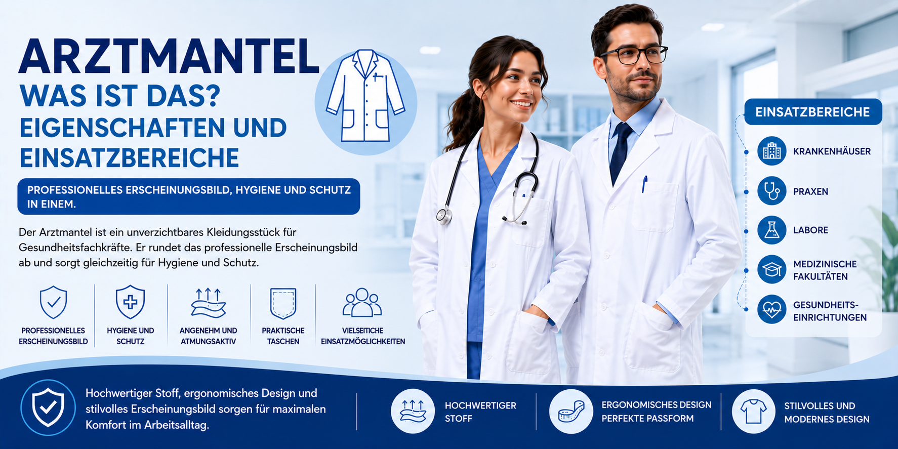 Was ist ein Arztkittel? Eigenschaften und Einsatzbereiche