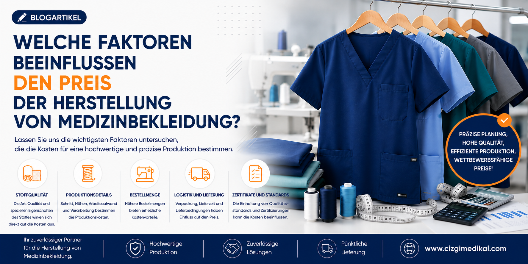 Welche Faktoren beeinflussen die Preise bei der Herstellung von medizinischer Berufsbekleidung?