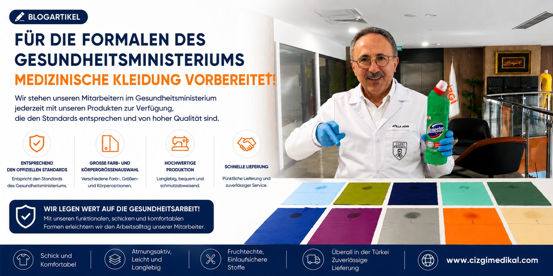 Çizgi Medical ist für die Uniformen des Gesundheitsministeriums bereit