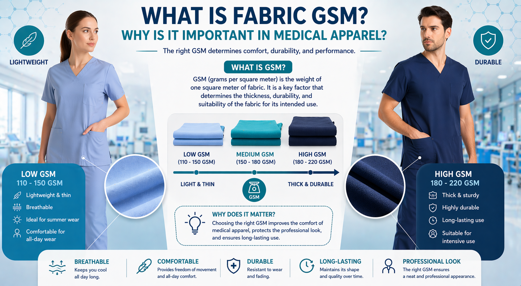 What is Fabric Weight? Why is it Important in Medical Clothing?