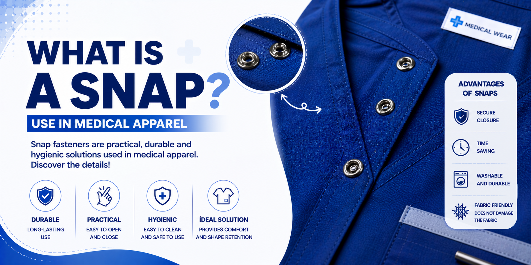 What Is a Snap Button? Its Use in Medical Clothing