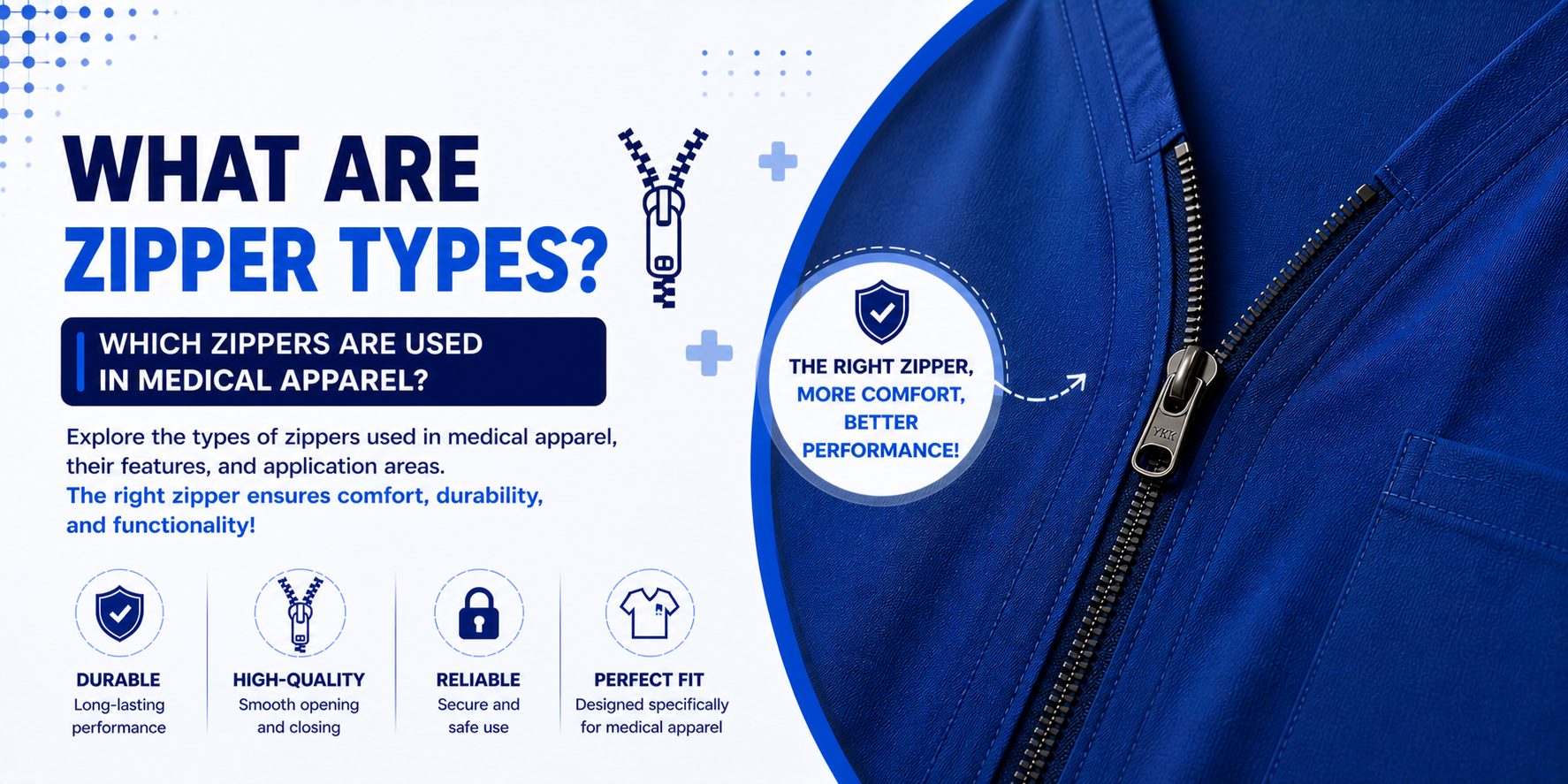 What Are the Types of Zippers? Which Zippers Are Used in Medical Clothing?