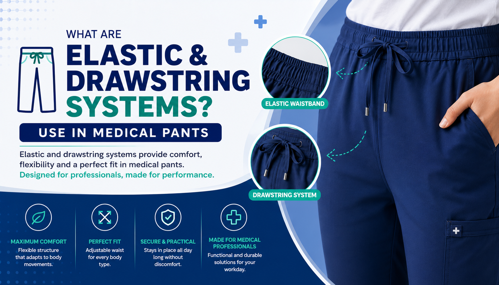 What Are Elastic and Drawstring Systems? Their Use in Medical Trousers