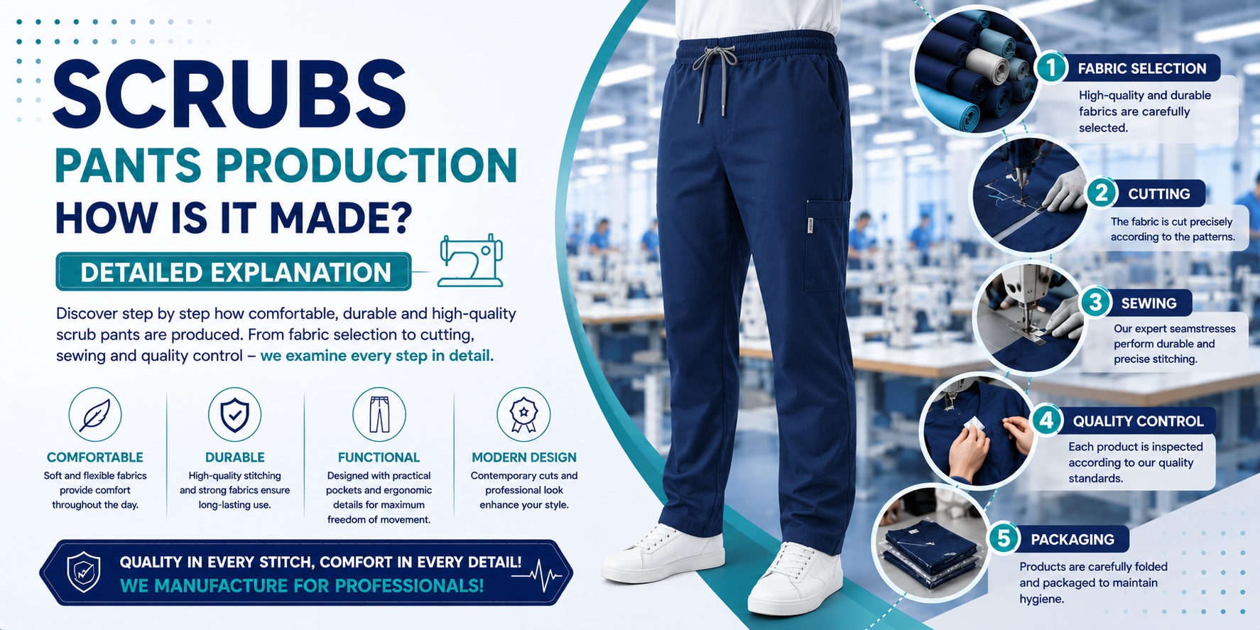 How Are Scrub Trousers Produced? Detailed Explanation