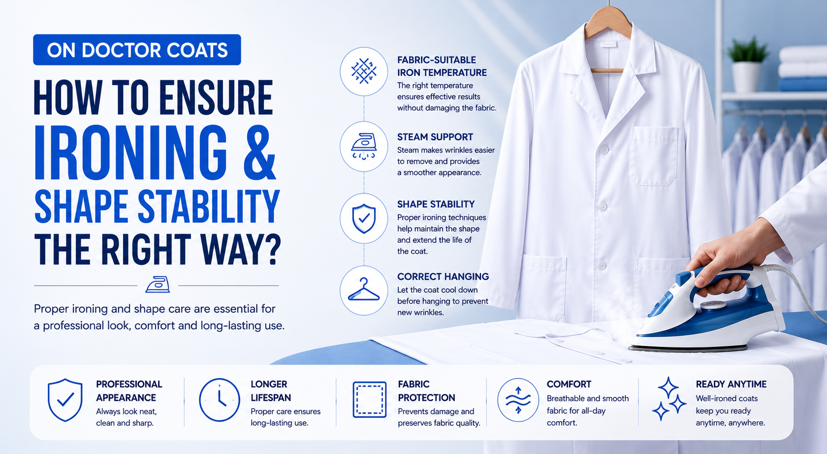 How Is Ironing and Shape Stability Maintained in Doctor Coats?