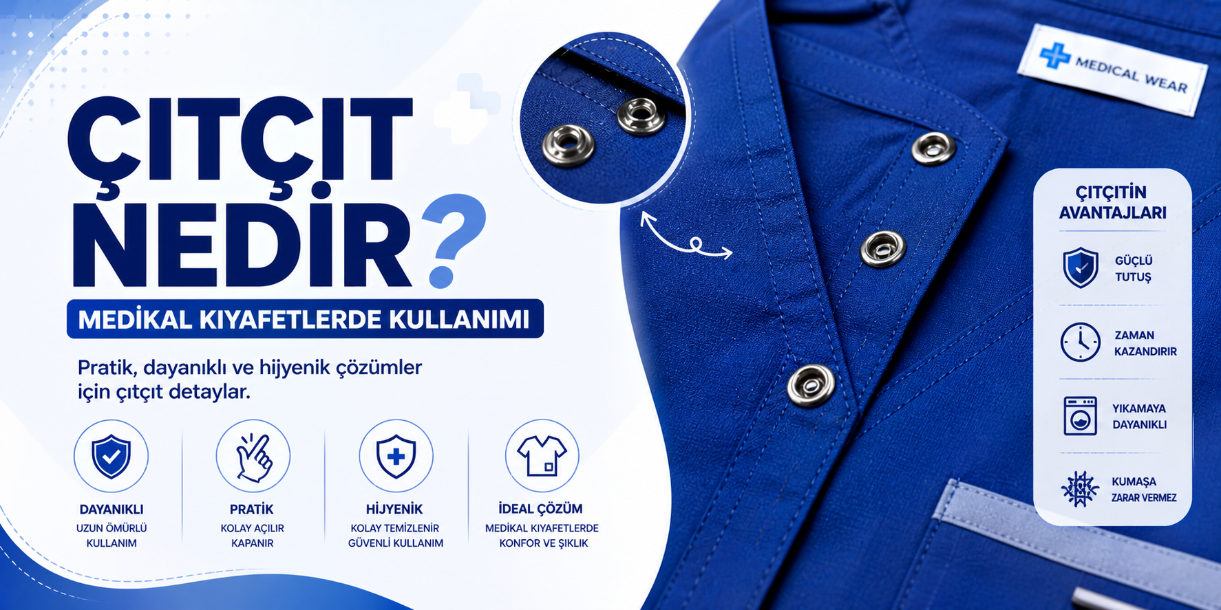 Çıtçıt Nedir? Medikal Kıyafetlerde Kullanımı