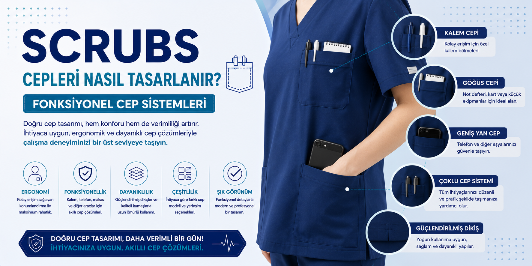 Scrubs Cepleri Nasıl Tasarlanır? Fonksiyonel Cep Sistemleri