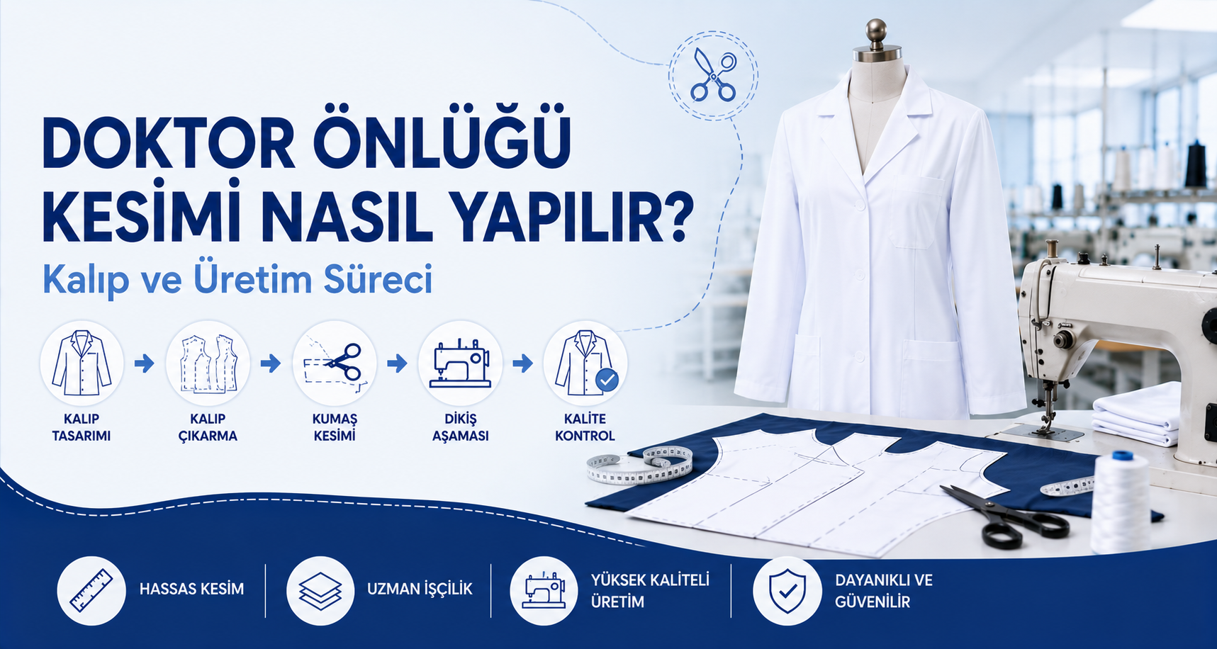 Doktor Önlüğü Kesimi Nasıl Yapılır? Kalıp ve Üretim Süreci