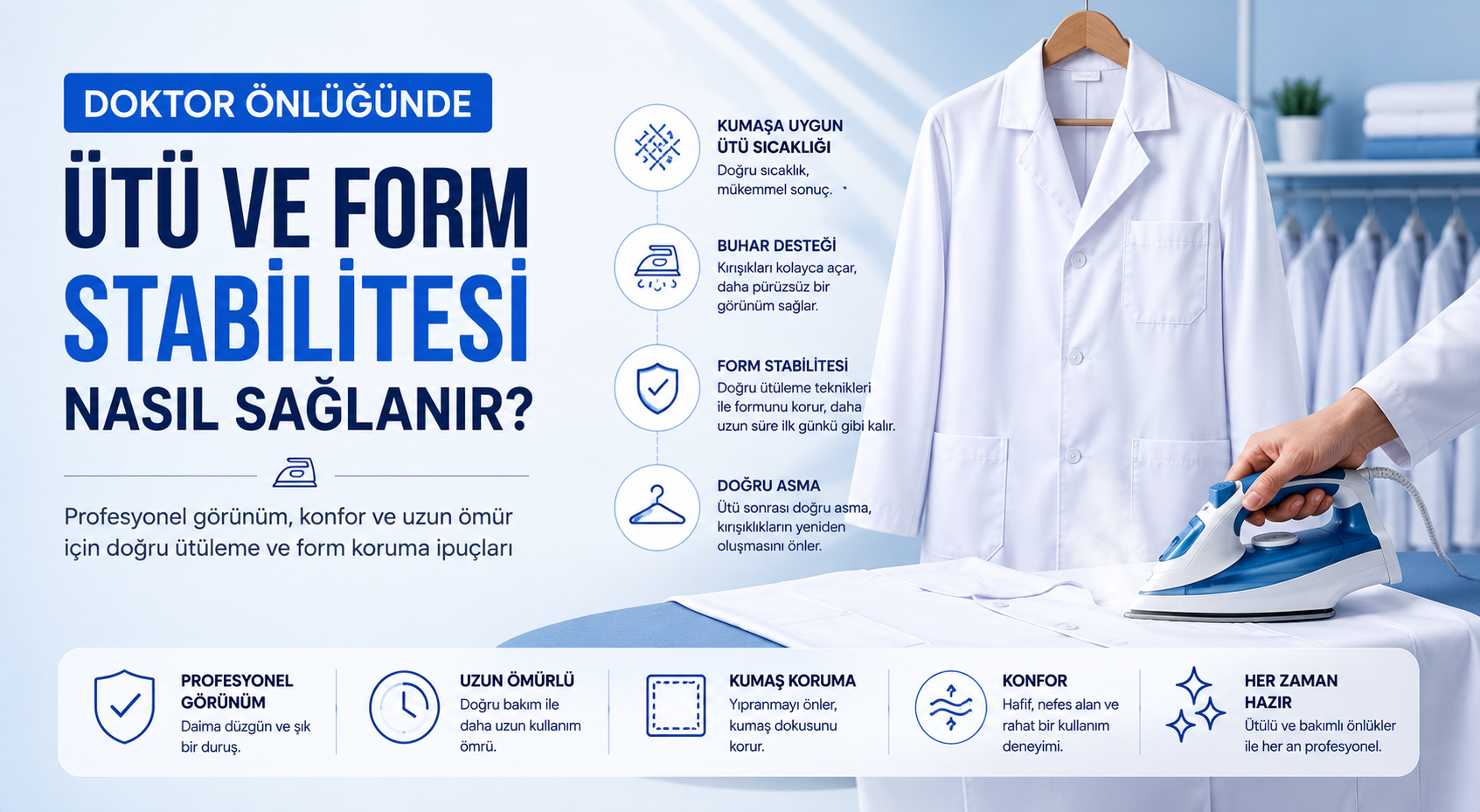 Doktor Önlüğünde Ütü ve Form Stabilitesi Nasıl Sağlanır?