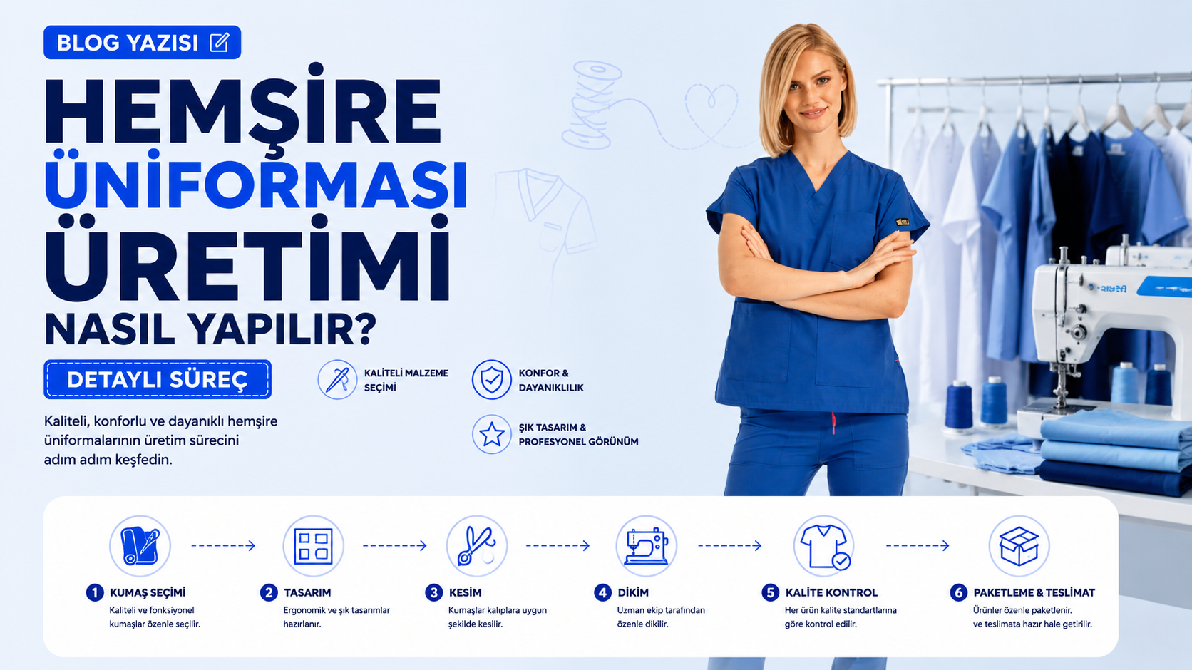 Hemşire Üniforması Üretimi Nasıl Yapılır? Detaylı Süreç