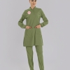 Tesettür Eczacı Forması Scrubs Likralı Takım Sağlık Bakanlığı Uyumlu-Grasshopper