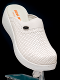 White Women's Doctor Nurse Medical Plus Prestige Patterned Clogs