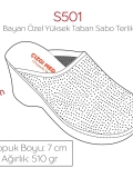 Beyaz Kadın Doktor Hemşire Medikal Özel Yüksek Tabanlı Sabo Terlik