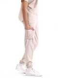 Creme Jogger Medizinischer Scrubs Set für Ärzte und Pflege Luxus Lycra-Stoff