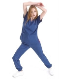 Petrol Blue Jogger Doctor Nurse Medical Scrubs Set Luxury Lycra Fabric