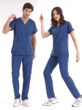 Petrol Blue Dr. Greys Doctor Nurse Medical Scrubs Set Luxury Lycra Fabric
