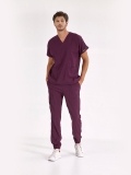 Damson Jogger Doctor Nurse Medical Scrubs Set Luxury Lycra Fabric