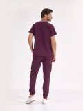 Damson Jogger Doctor Nurse Medical Scrubs Set Luxury Lycra Fabric