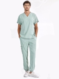 Mint Green Jogger Doctor Nurse Medical Scrubs Set Luxury Lycra Fabric