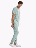 Mint Green Jogger Doctor Nurse Medical Scrubs Set Luxury Lycra Fabric