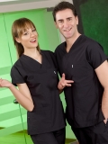Schwarz Dr. Greys Medizinischer Scrubs Set für Ärzte und Pflege Polyester-Baumwoll-Mischgewebe