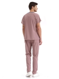 Dusty Rose Dr. Greys Doctor Nurse Medical Scrubs Set Luxury Lycra Fabric