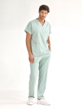 Mint Green Dr. Greys Doctor Nurse Medical Scrubs Set Luxury Lycra Fabric