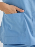 Light Blue Dr. Greys Doctor Nurse Medical Scrubs Set Poly‑cotton blend fabric