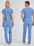 Parliament Blue Dr. Greys Doctor Nurse Medical Scrubs Set Poly‑cotton blend fabric
