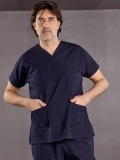 Navy Blue Dr. Greys Doctor Nurse Medical Scrubs Set Poly‑cotton blend fabric