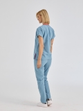 Smoke Gray Dr. Greys Doctor Nurse Medical Scrubs Set Poly‑cotton blend fabric