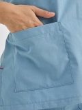 Smoke Gray Dr. Greys Doctor Nurse Medical Scrubs Set Poly‑cotton blend fabric