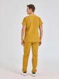 Mustard Dr. Greys Doctor Nurse Medical Scrubs Set Poly‑cotton blend fabric