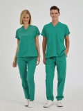 OP-Grün Dr. Greys Medizinischer Scrubs Set für Ärzte und Pflege Polyester-Baumwoll-Mischgewebe