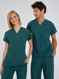Petrolgrün Dr. Greys Medizinischer Scrubs Set für Ärzte und Pflege Polyester-Baumwoll-Mischgewebe