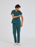 Petrolgrün Dr. Greys Medizinischer Scrubs Set für Ärzte und Pflege Polyester-Baumwoll-Mischgewebe