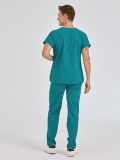Helles Petrolgrün Dr. Greys Medizinischer Scrubs Set für Ärzte und Pflege Polyester-Baumwoll-Mischgewebe