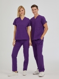 Spezielles Lila Dr. Greys Medizinischer Scrubs Set für Ärzte und Pflege Polyester-Baumwoll-Mischgewebe