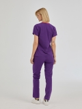 Spezielles Lila Dr. Greys Medizinischer Scrubs Set für Ärzte und Pflege Polyester-Baumwoll-Mischgewebe