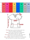 Bordo Dr. Greys Doktor Hemşire Medikal Scrubs Takım Terikoton Kumaş