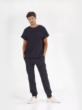 Navy Blue Basic Doctor Nurse Medical Scrubs Set Luxury Lycra Fabric