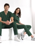 Hunter Green Dr. Greys Doctor Nurse Medical Scrubs Set Luxury Lycra Fabric