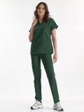 Hunter Green Dr. Greys Doctor Nurse Medical Scrubs Set Luxury Lycra Fabric