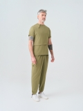 Khaki Zero Medizinischer Scrubs Set für Ärzte und Pflege Bester Lycra-Stoff