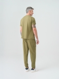 Khaki Zero Medizinischer Scrubs Set für Ärzte und Pflege Bester Lycra-Stoff